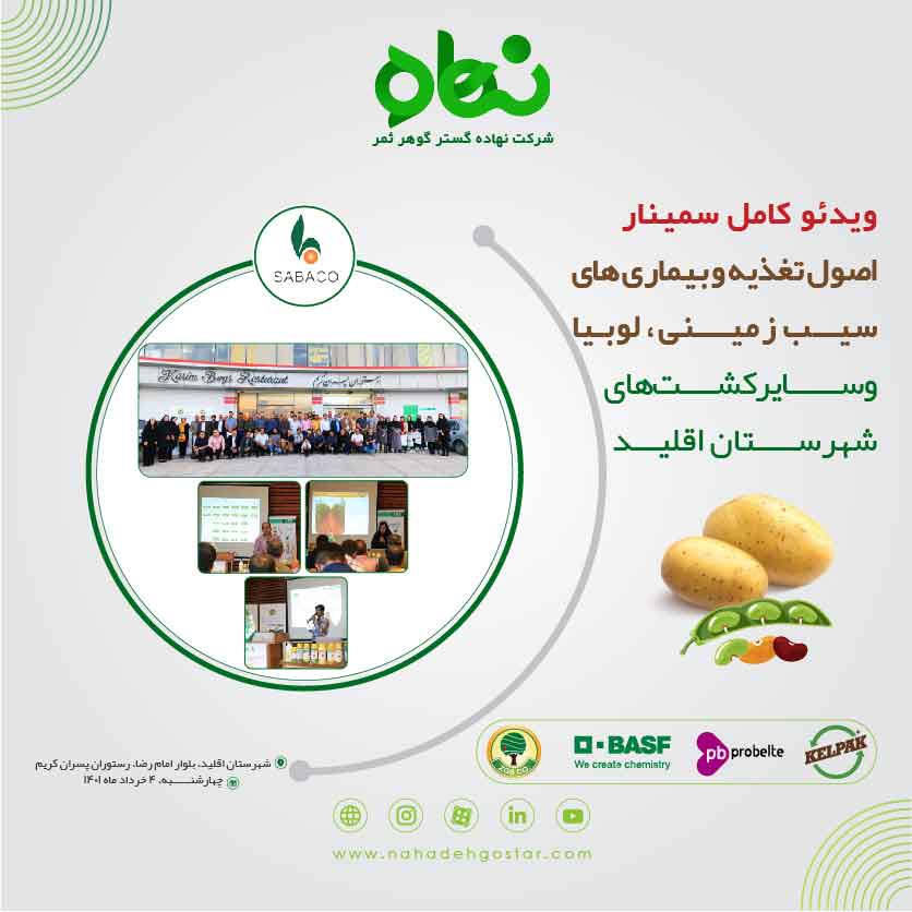 کلیپ کامل سمینار اصول تغذیه و بیماری های سیب زمینی و لوبیا اقلید 4 خرداد 1401